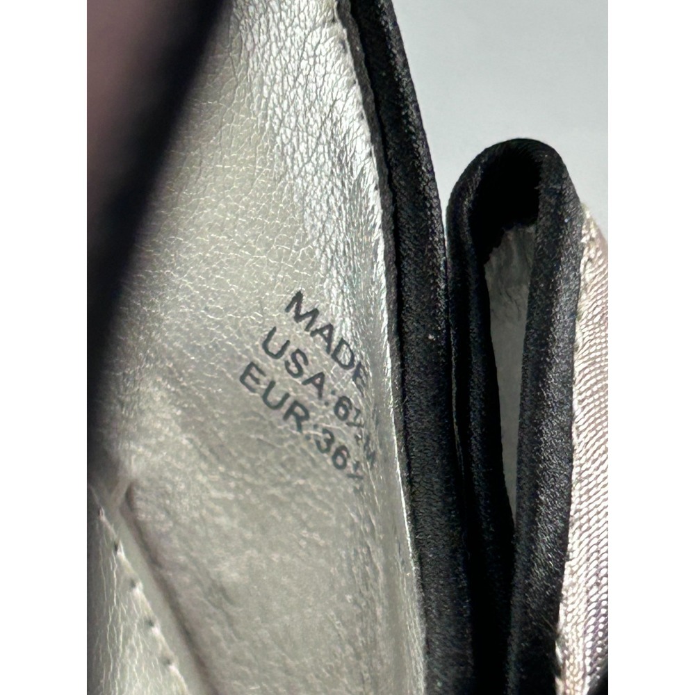 Nina New York Women Slingback Heels Size 6.5 Silver Satin‎ Bow Platform Party - Picture 9 of 11